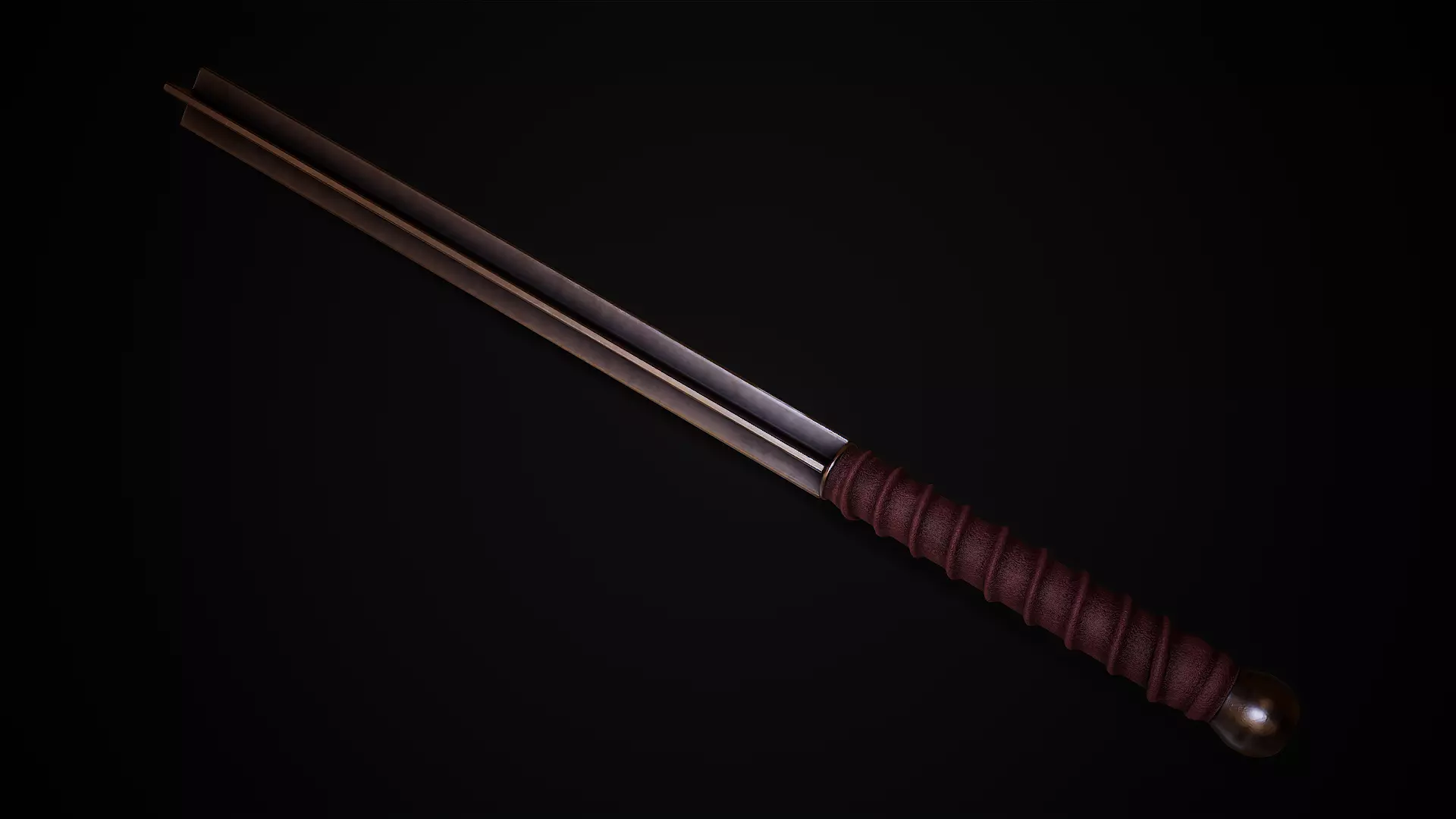 Bar Mace Low-poly 3D model_0