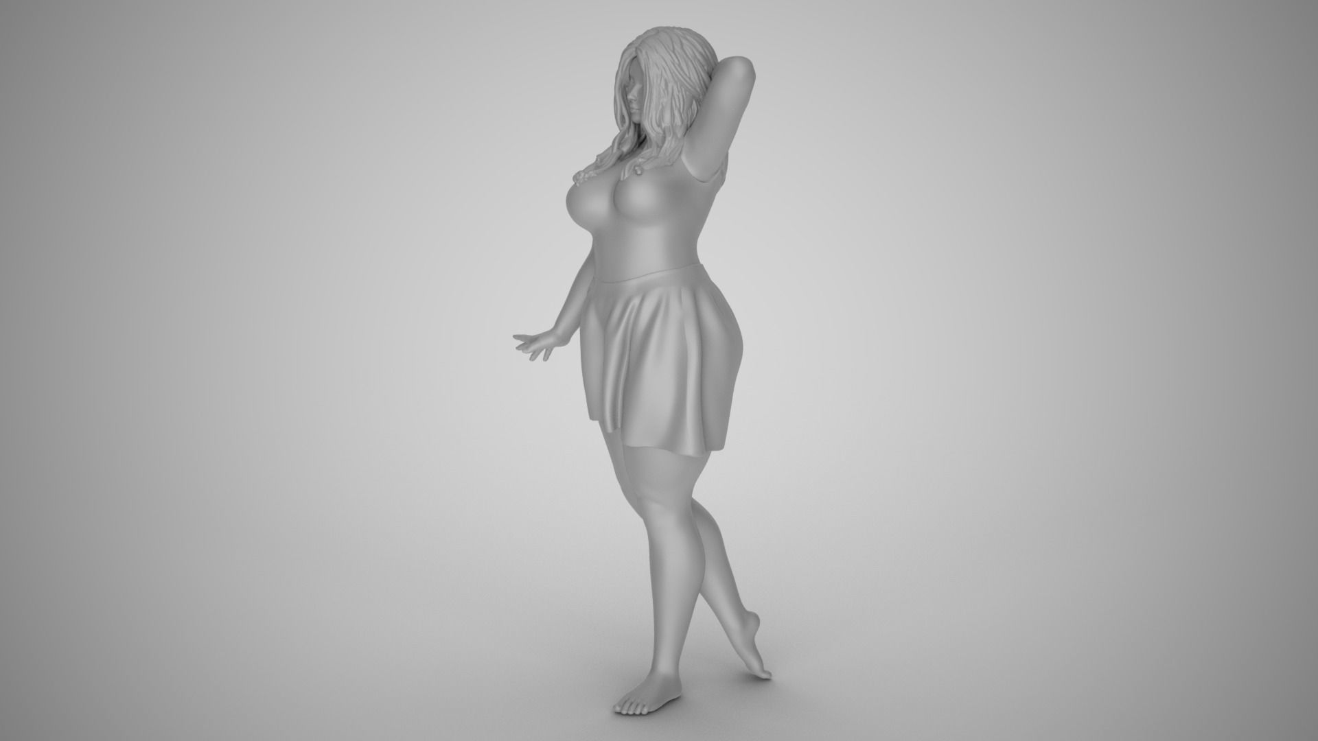 Pretty Girl Next Door 3D print model_1