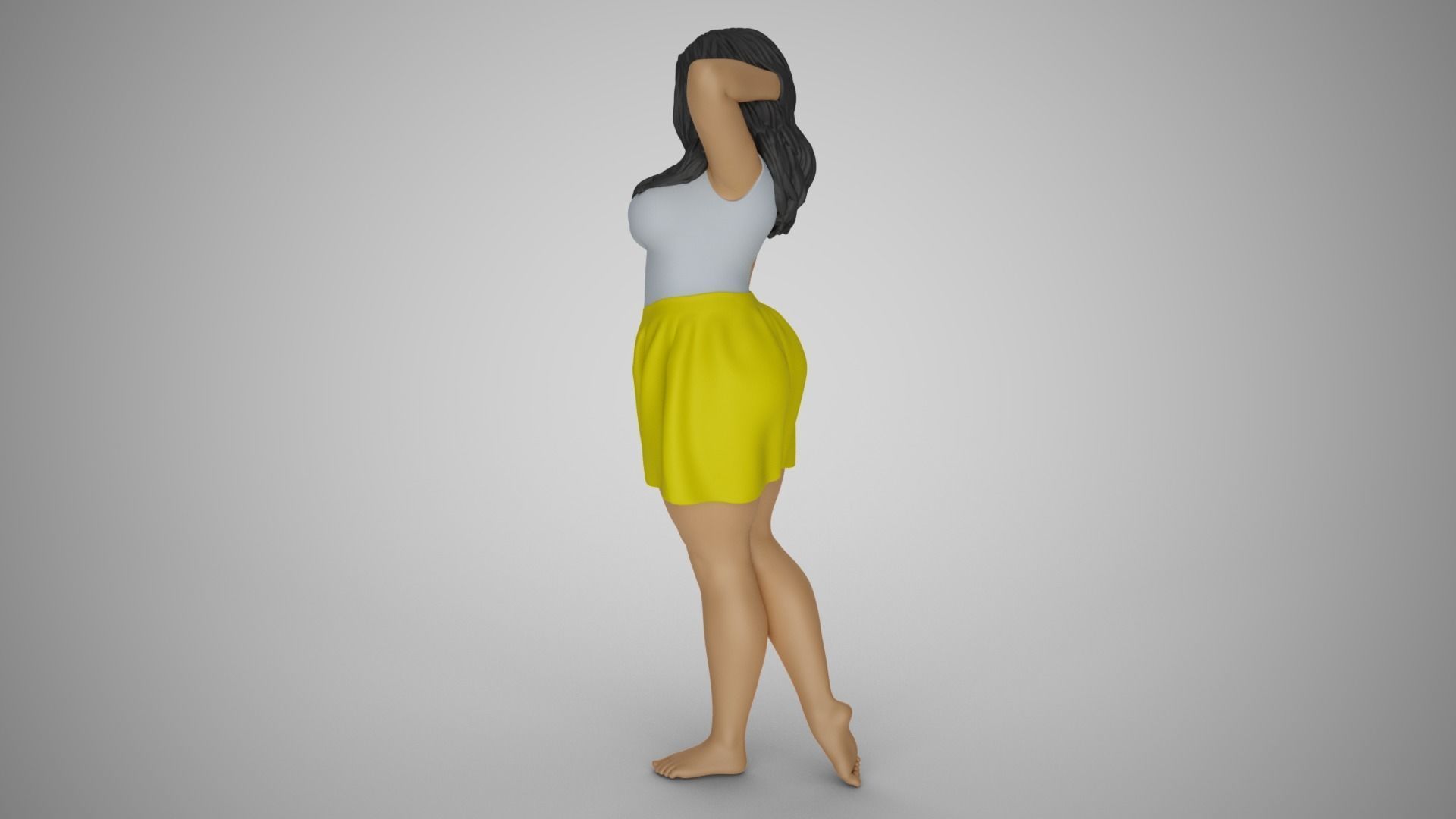 Pretty Girl Next Door 3D print model_9