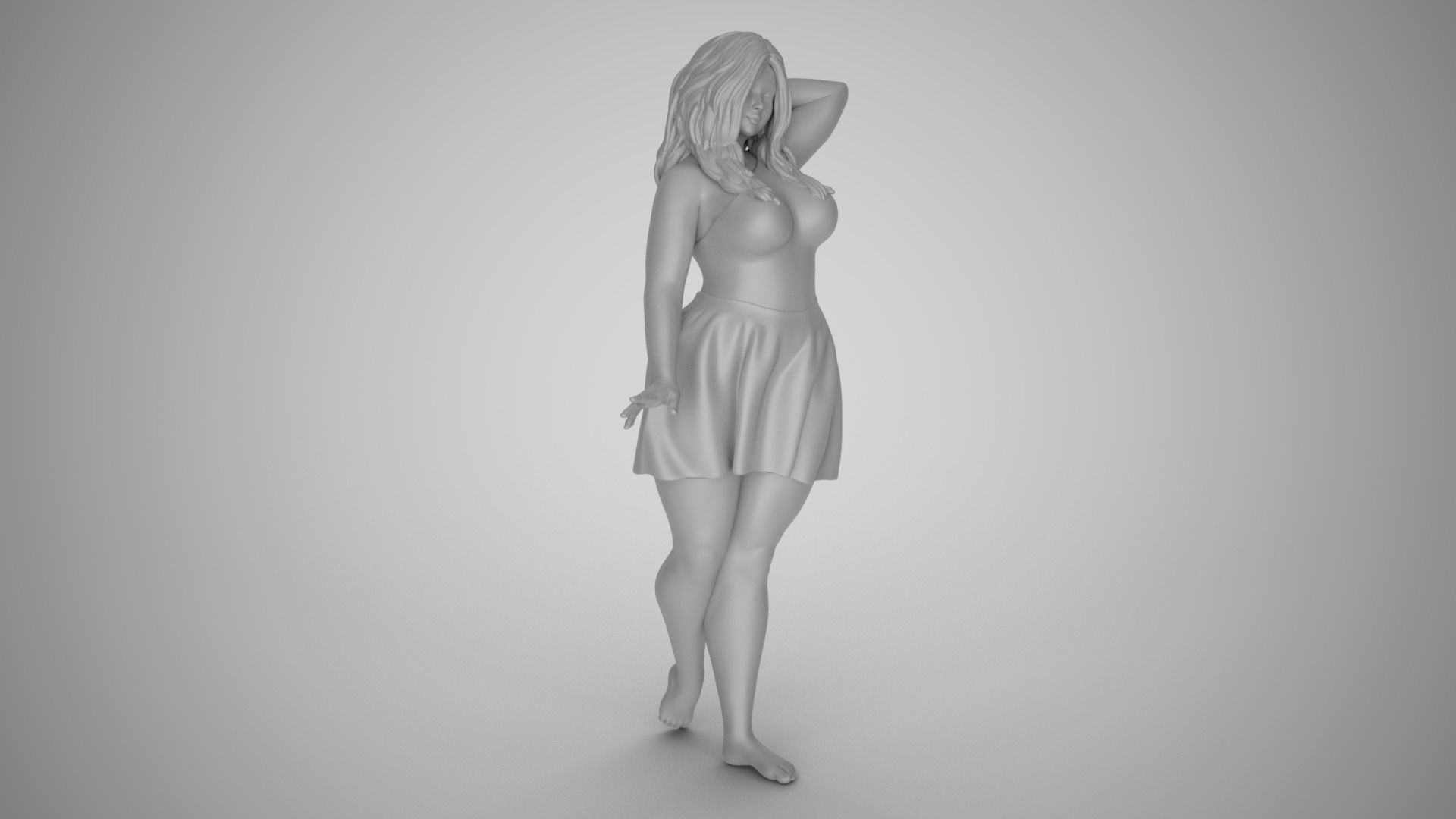 Pretty Girl Next Door 3D print model_3