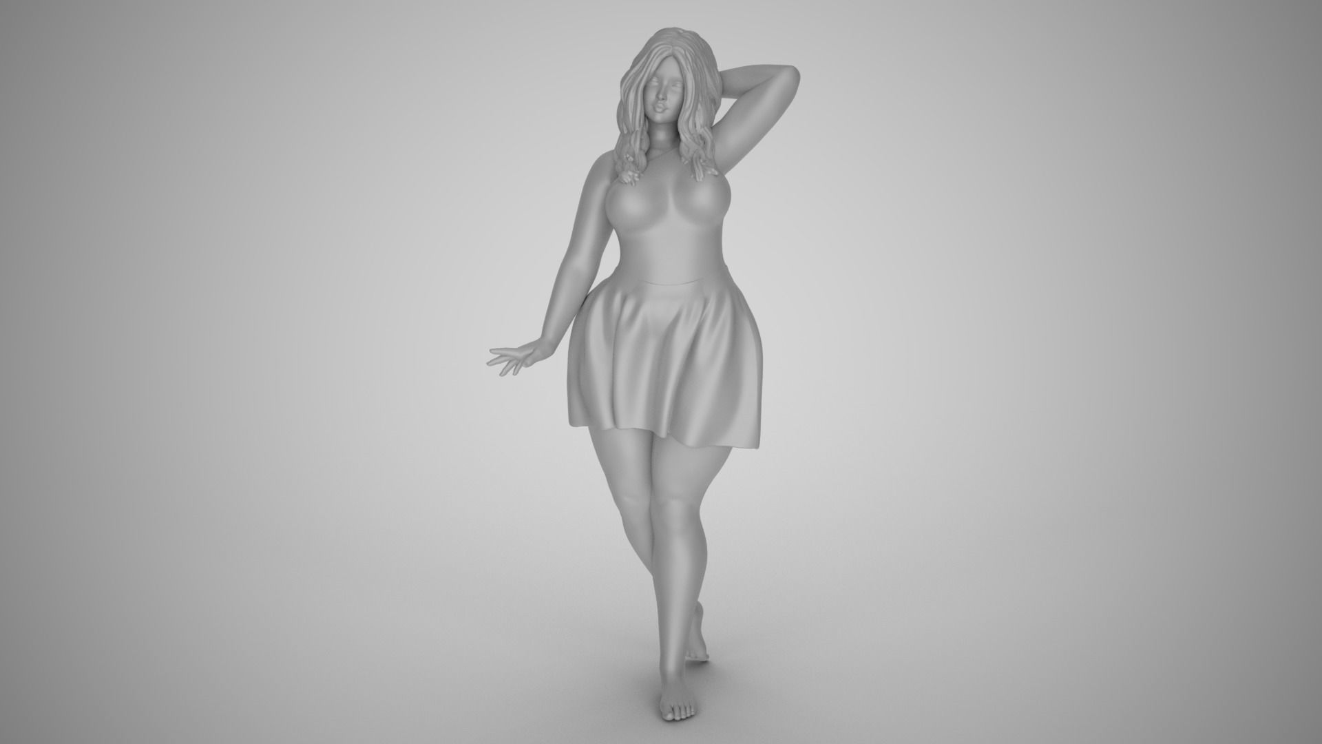 Pretty Girl Next Door 3D print model_2