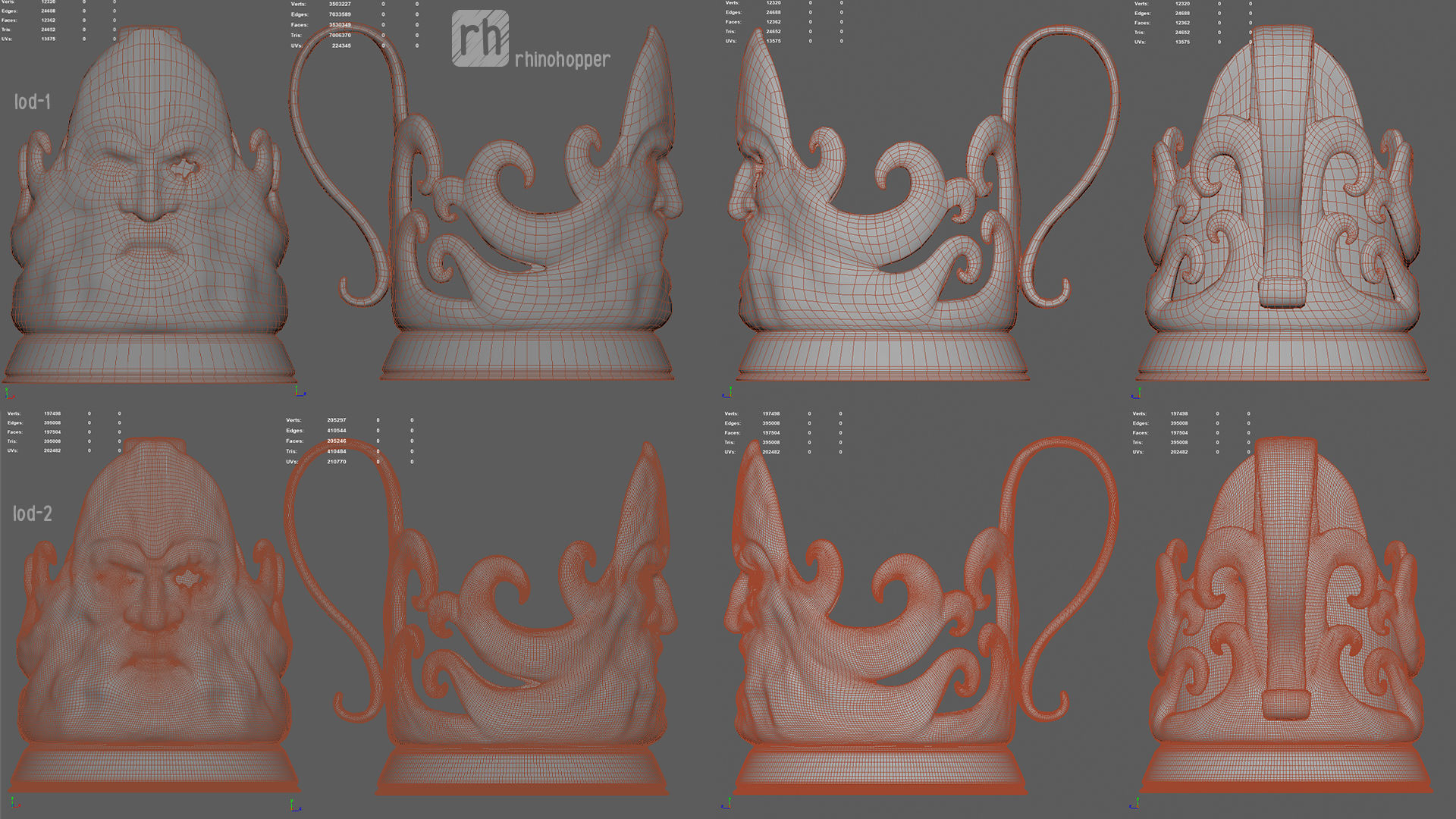 Odin shaped silver cup holder 3D printable 3D print model_5