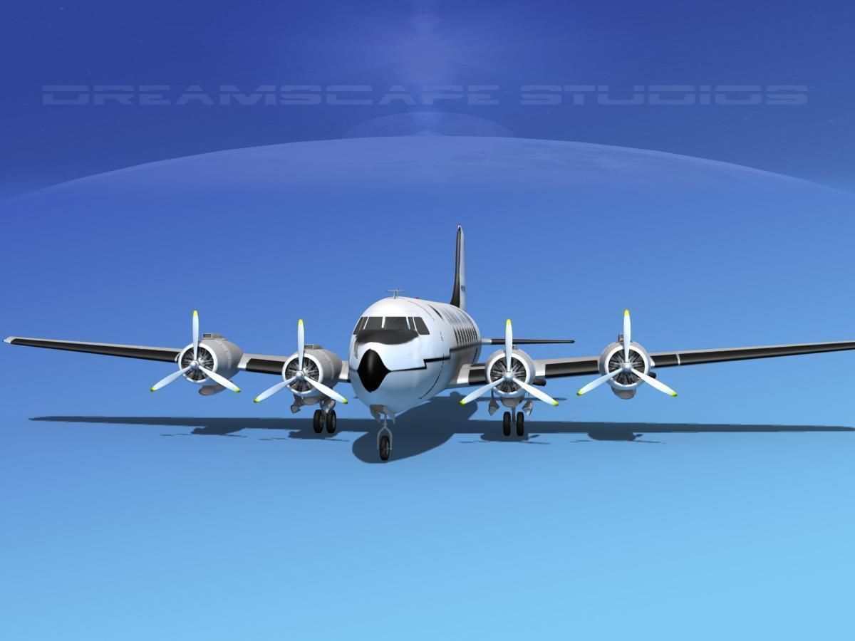 Douglas DC-4 Colonial Airlines 3D model_3