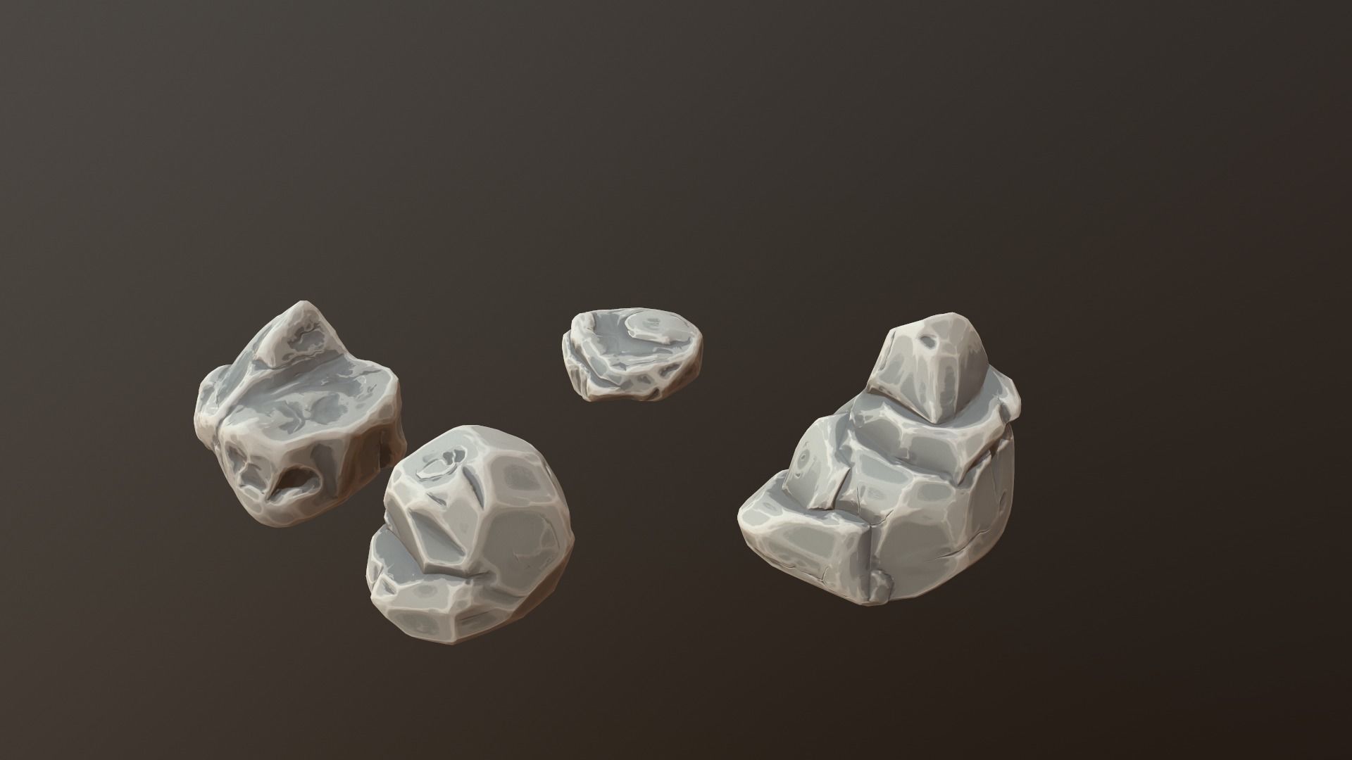 Stylized Rock Asset Pack Low-poly 3D model_6
