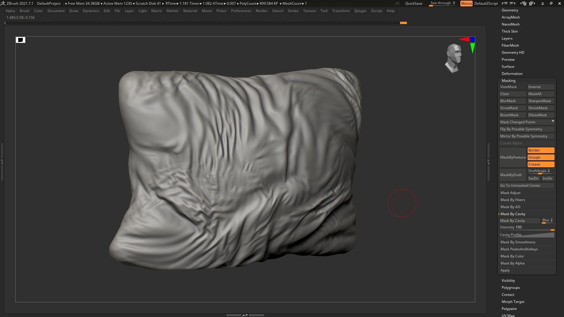 pillow 02 3d print model 3D print model_4