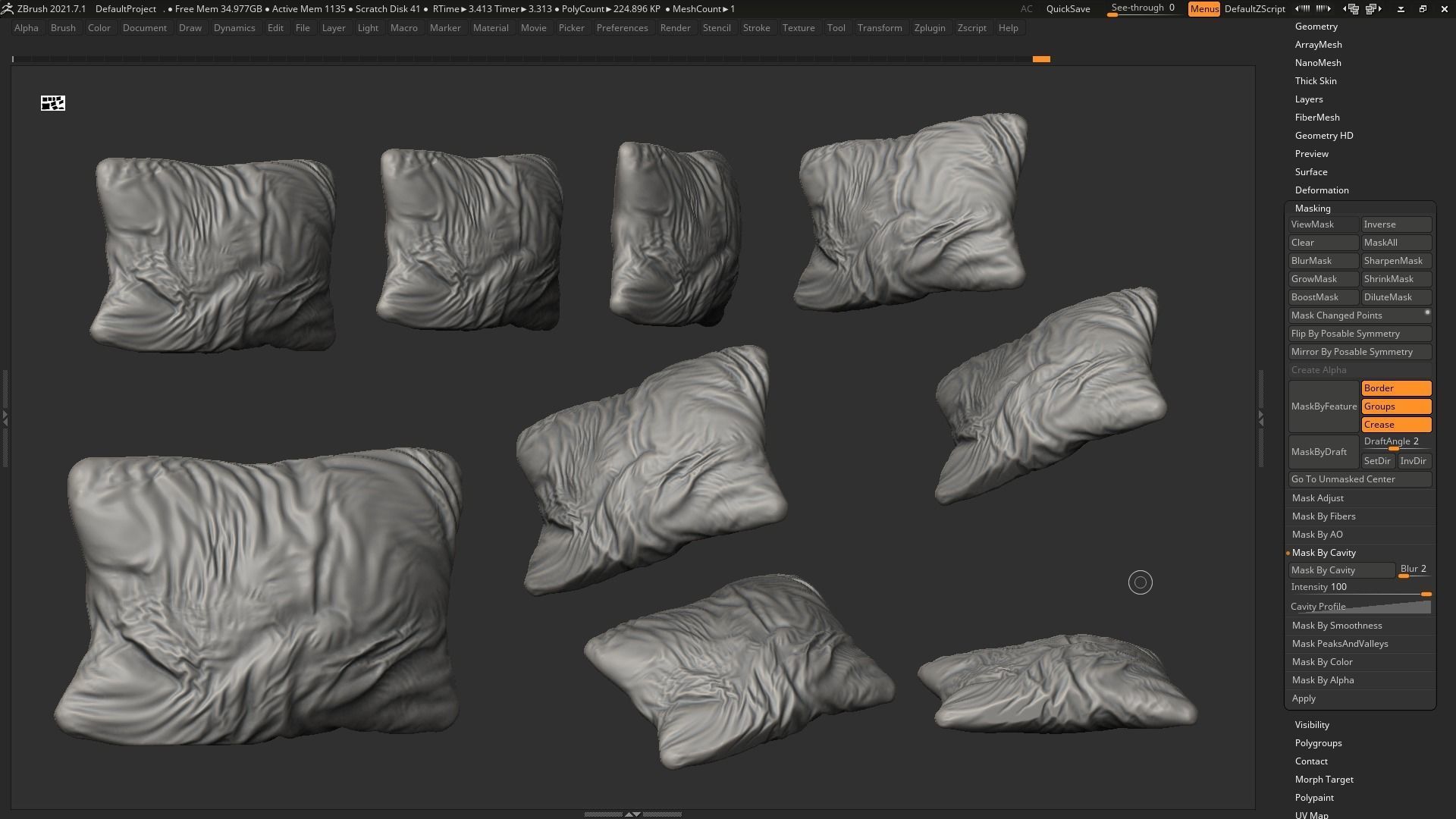 pillow 02 3d print model 3D print model_1