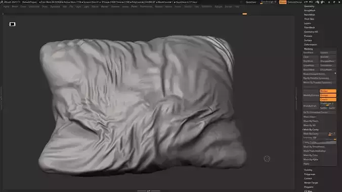 pillow 02 3d print model 3D print model
