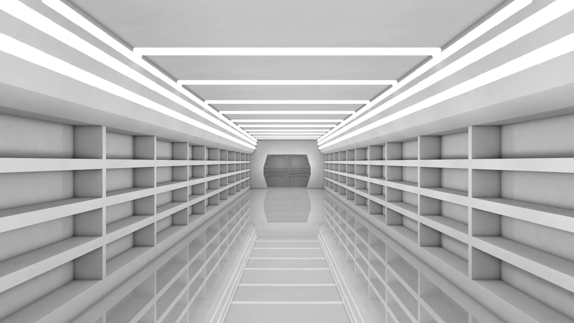 Sci Fi Corridor 3D model_0