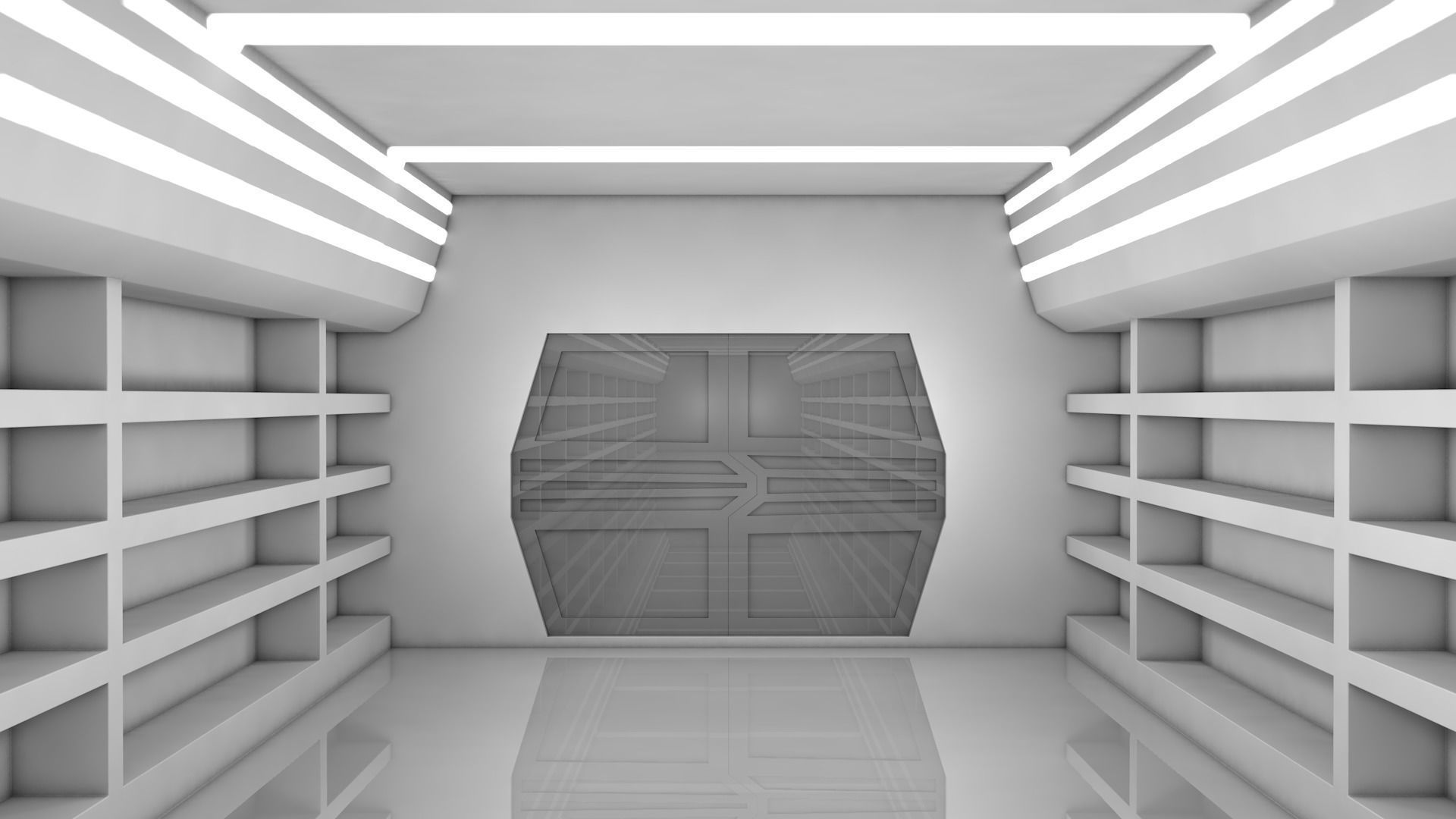 Sci Fi Corridor 3D model_4