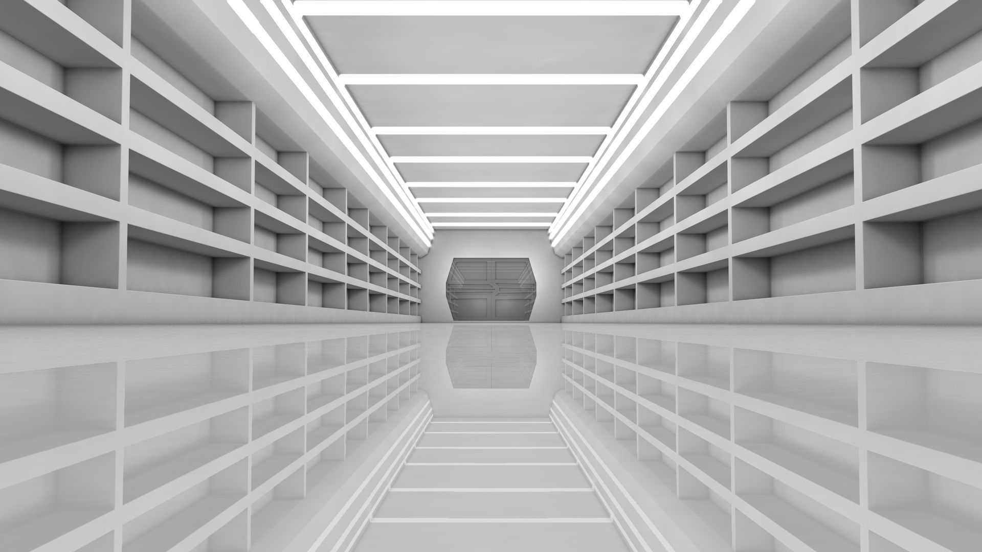 Sci Fi Corridor 3D model_5