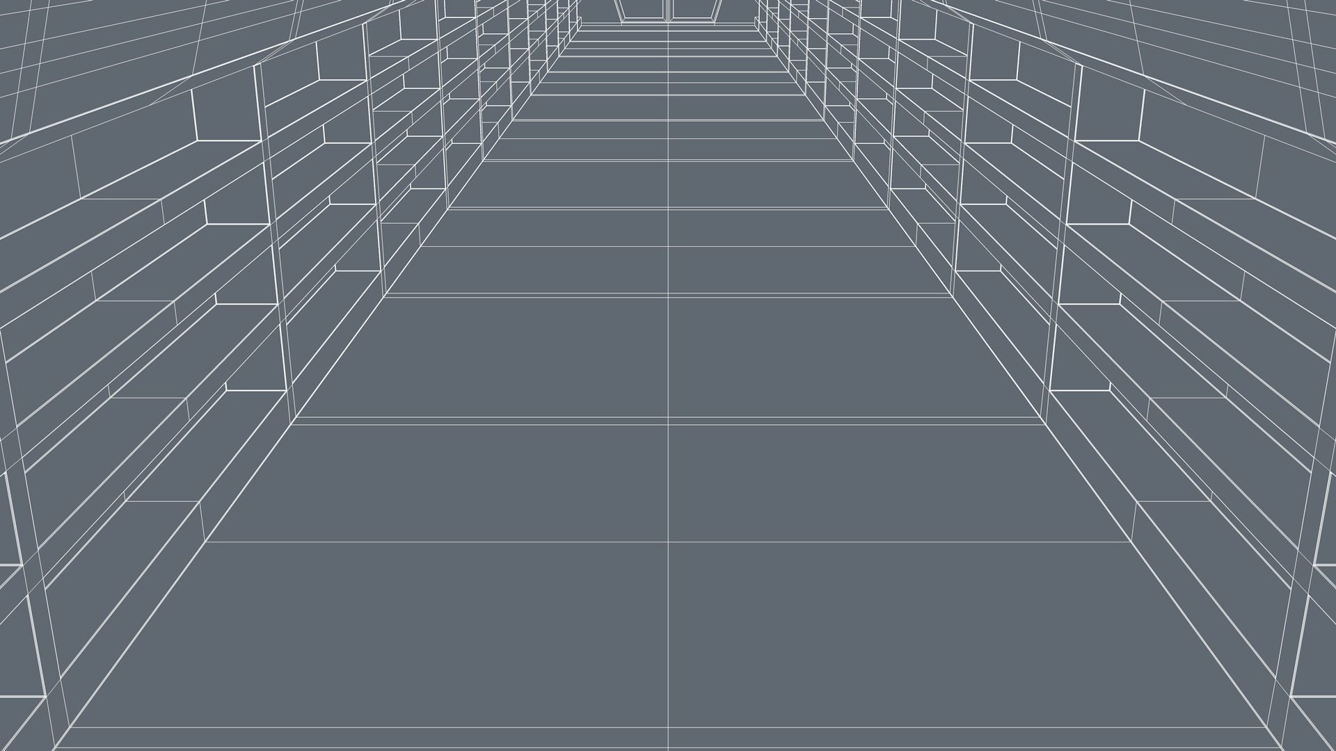 Sci Fi Corridor 3D model_9