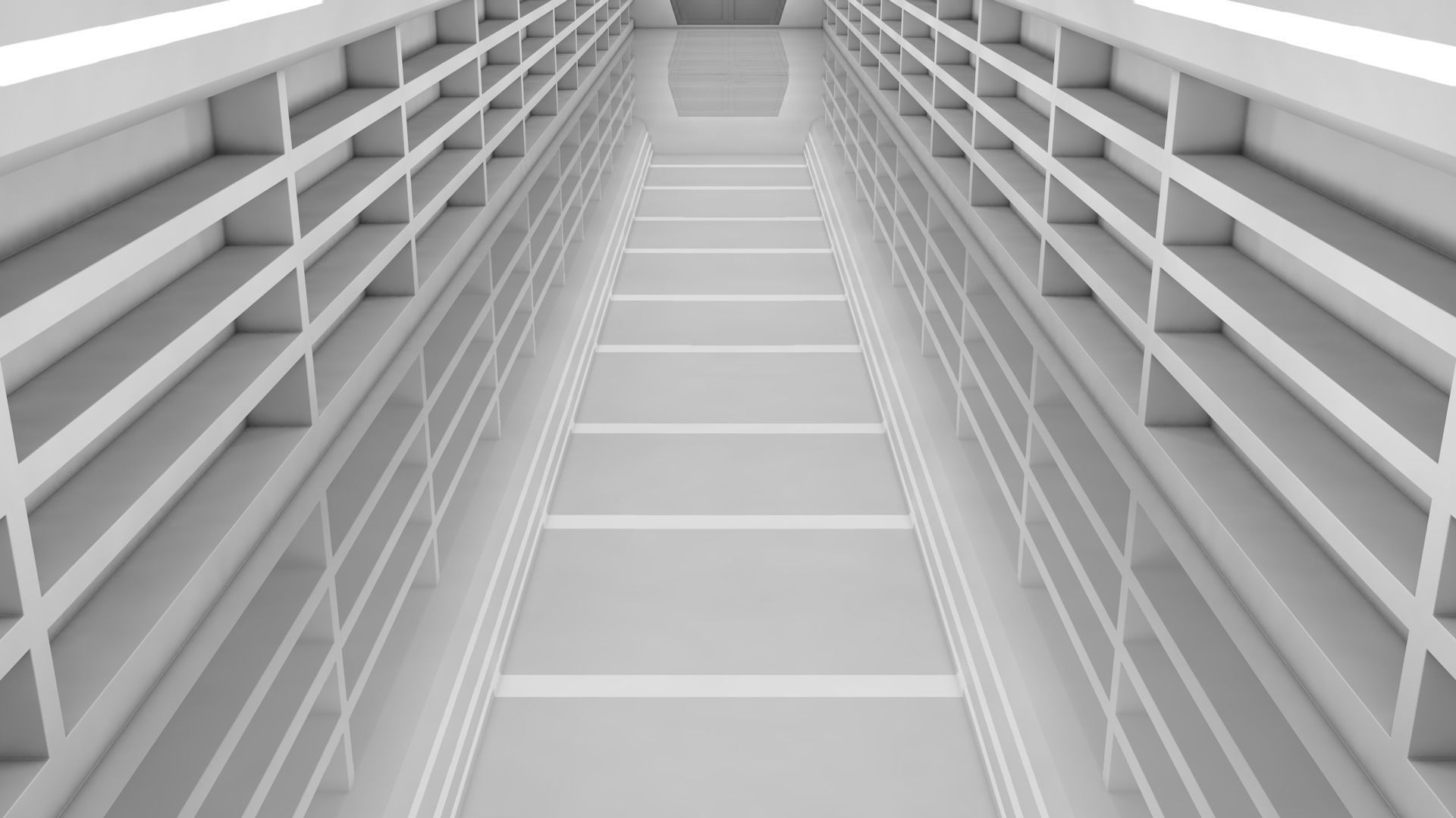 Sci Fi Corridor 3D model_2