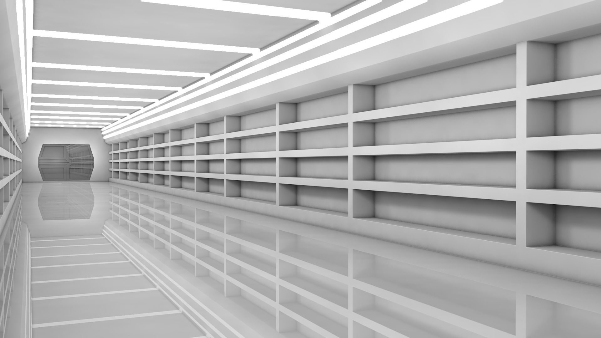 Sci Fi Corridor 3D model_3