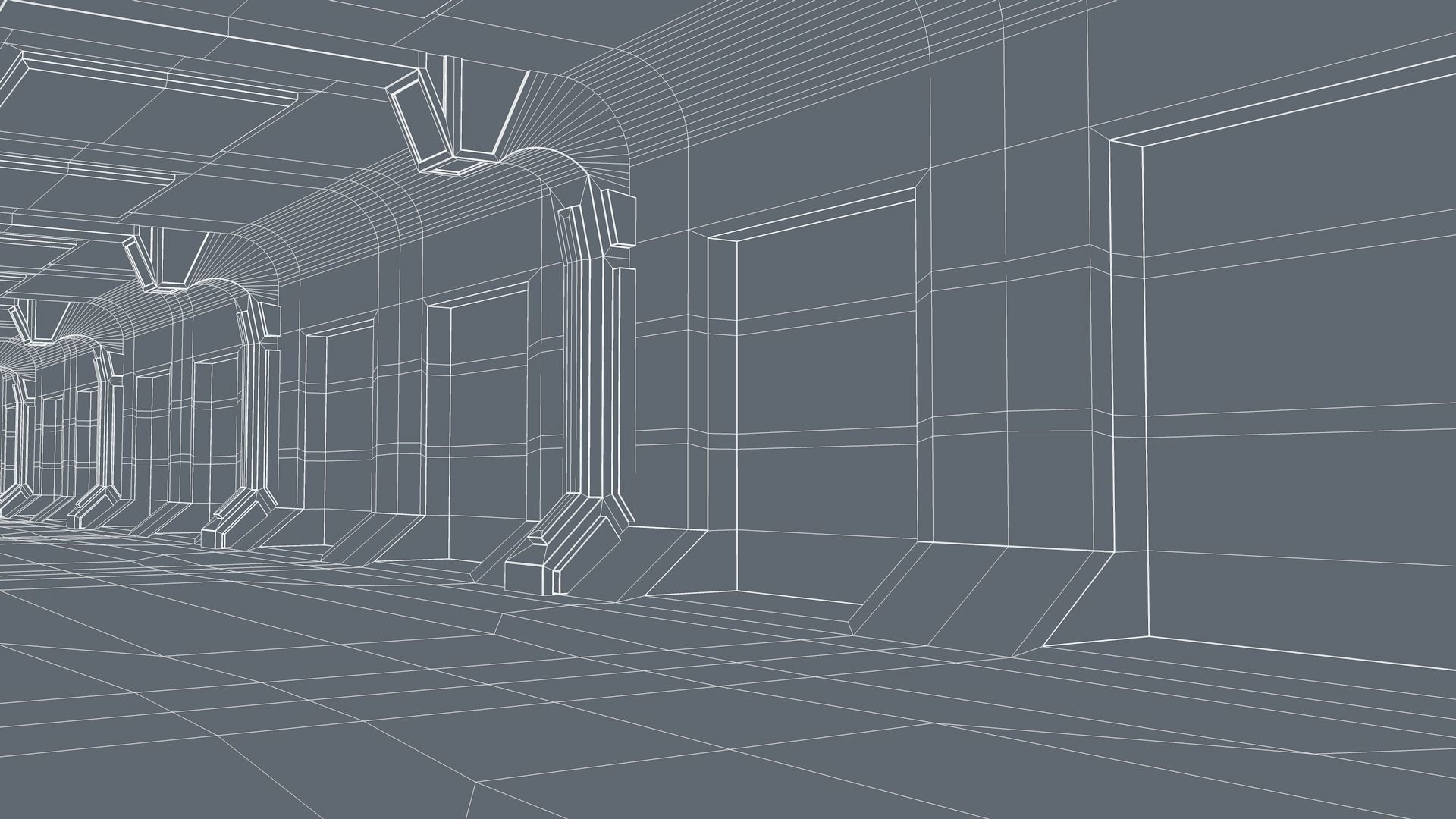 Sci Fi Corridor 3D model_15