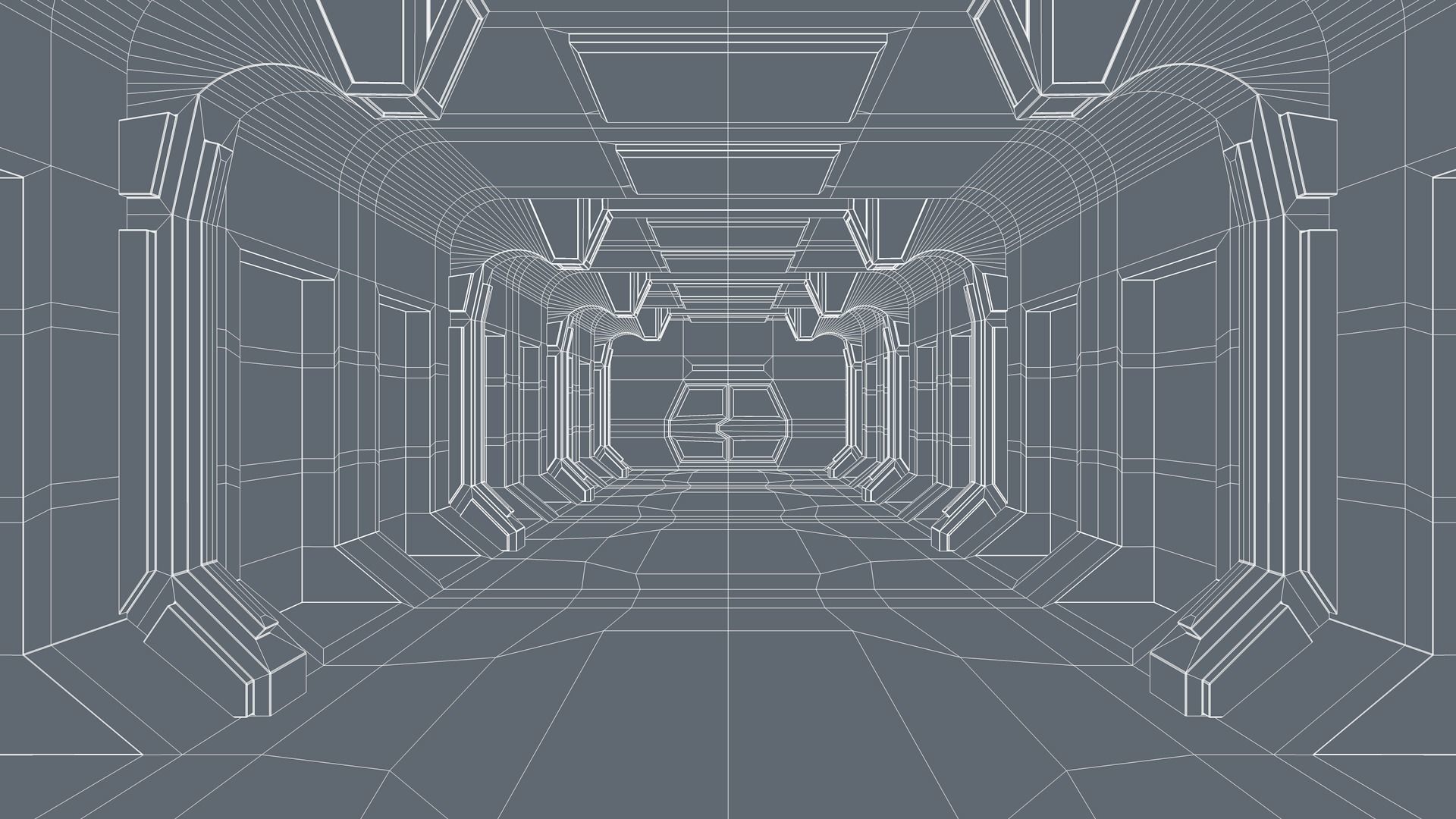 Sci Fi Corridor 3D model_8