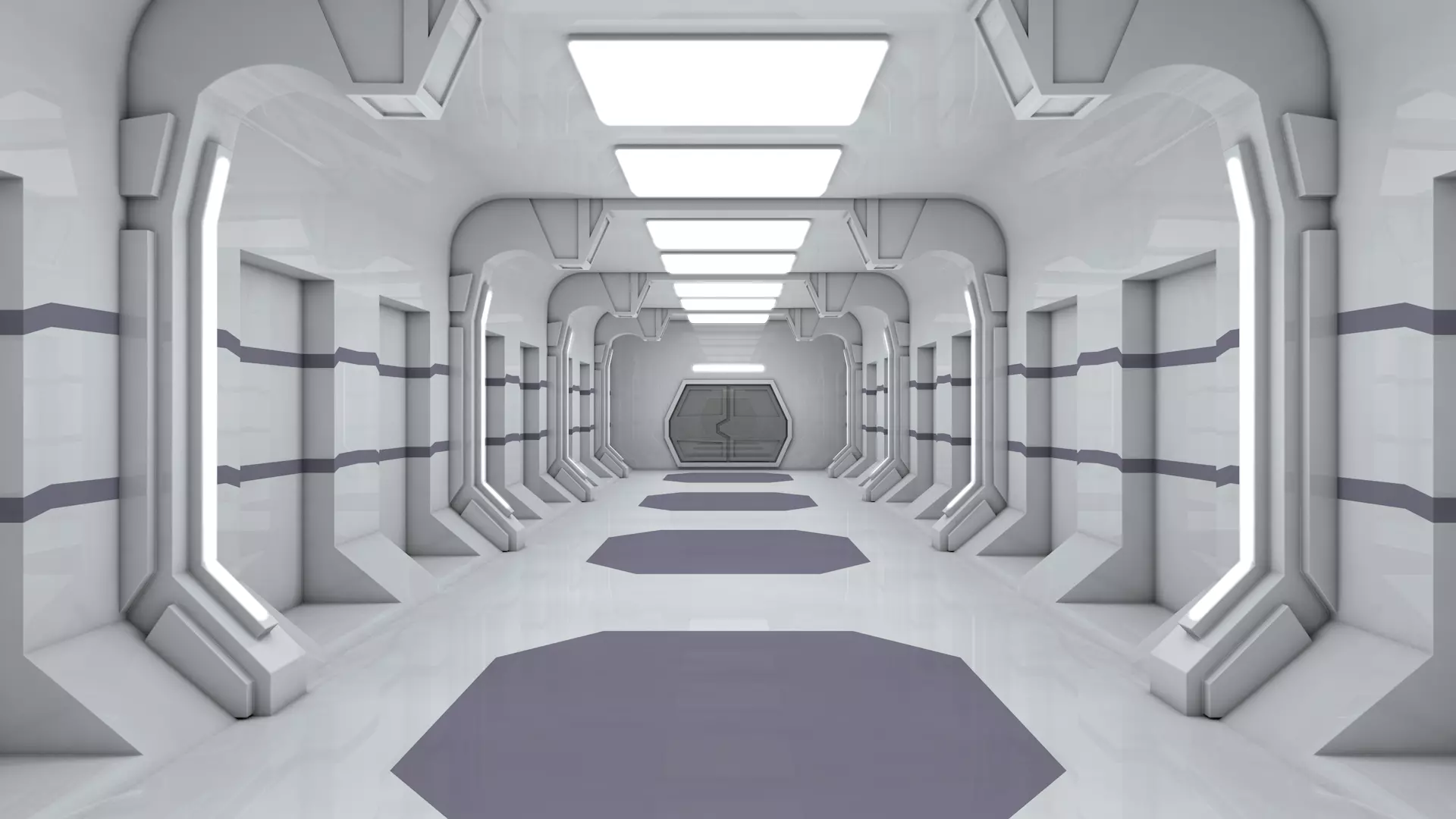 Sci Fi Corridor 3D model_0