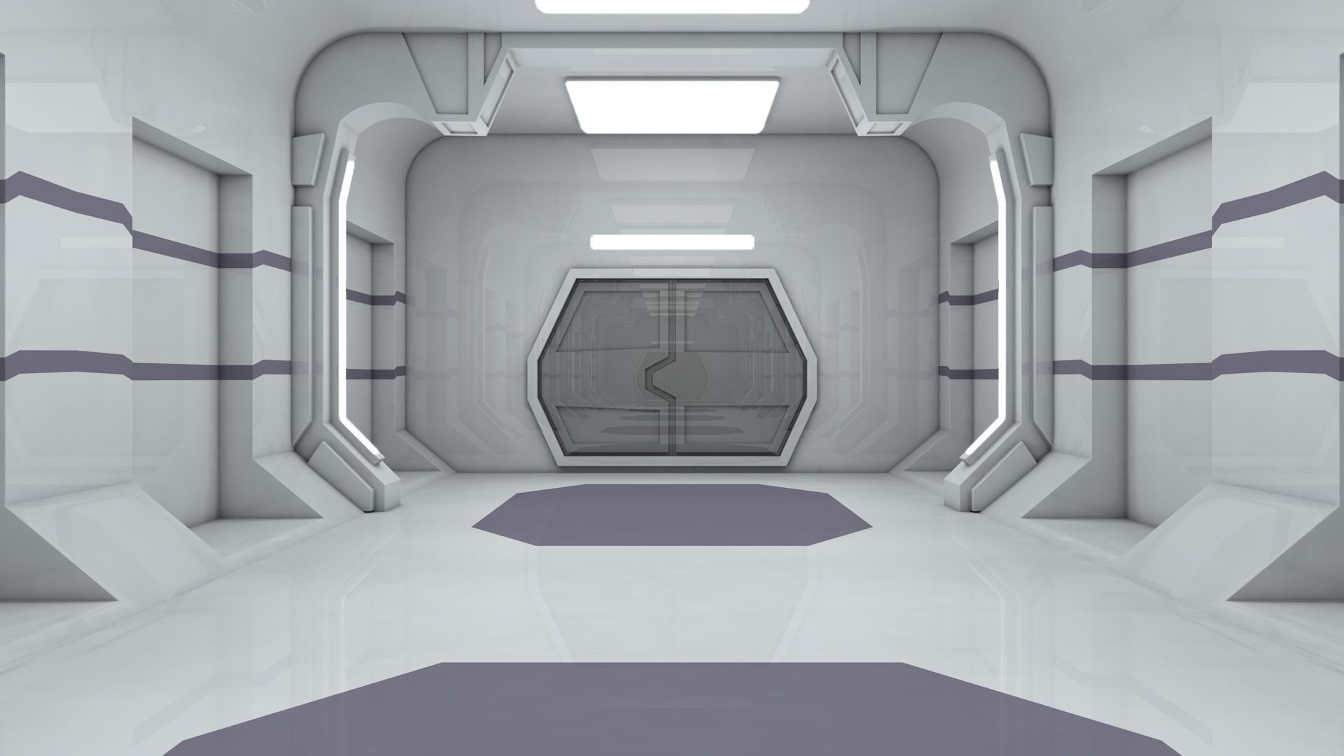 Sci Fi Corridor 3D model_4