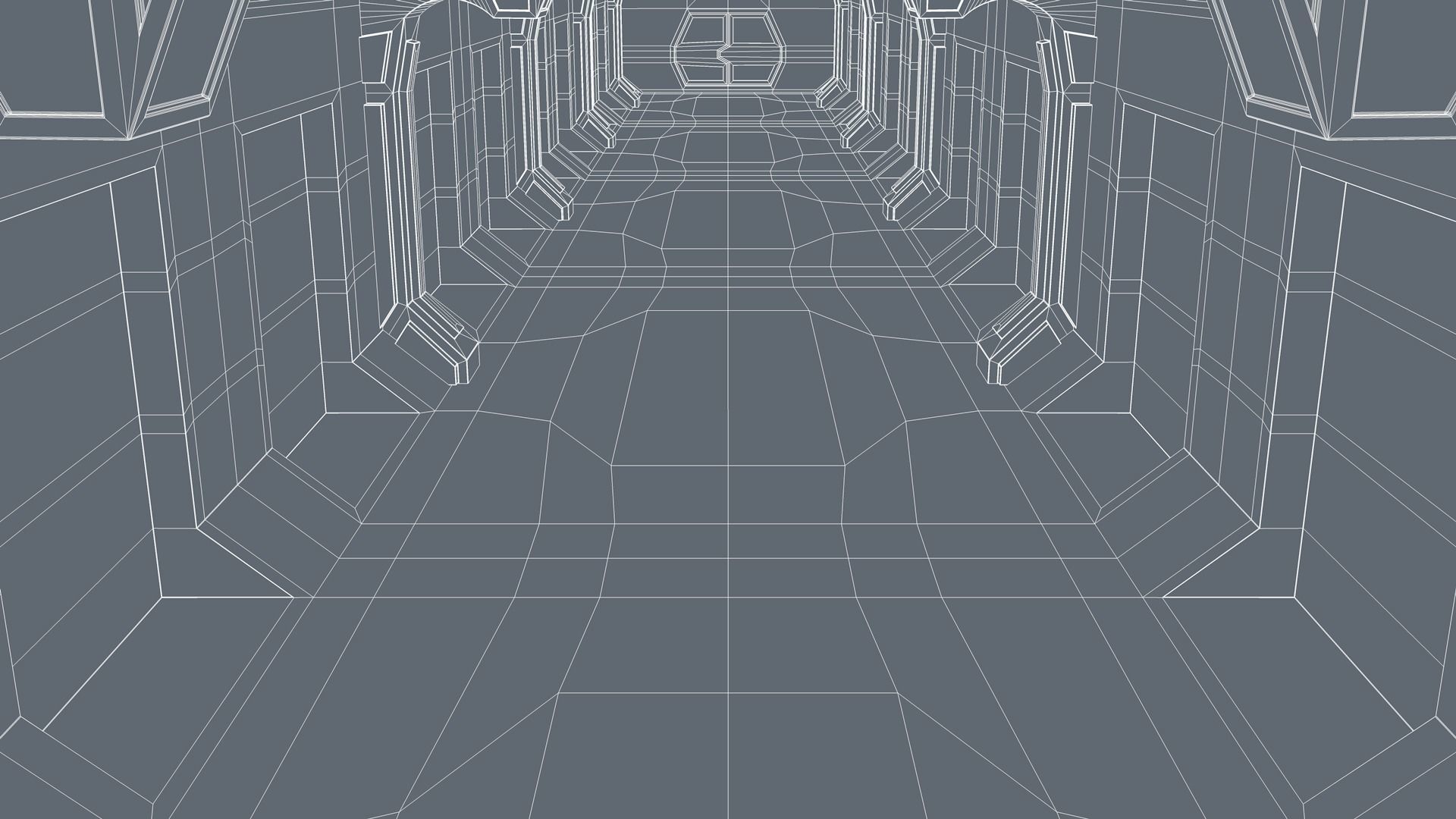 Sci Fi Corridor 3D model_9