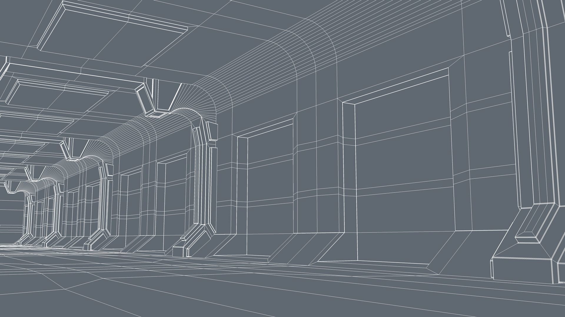 Sci Fi Corridor 3D model_11