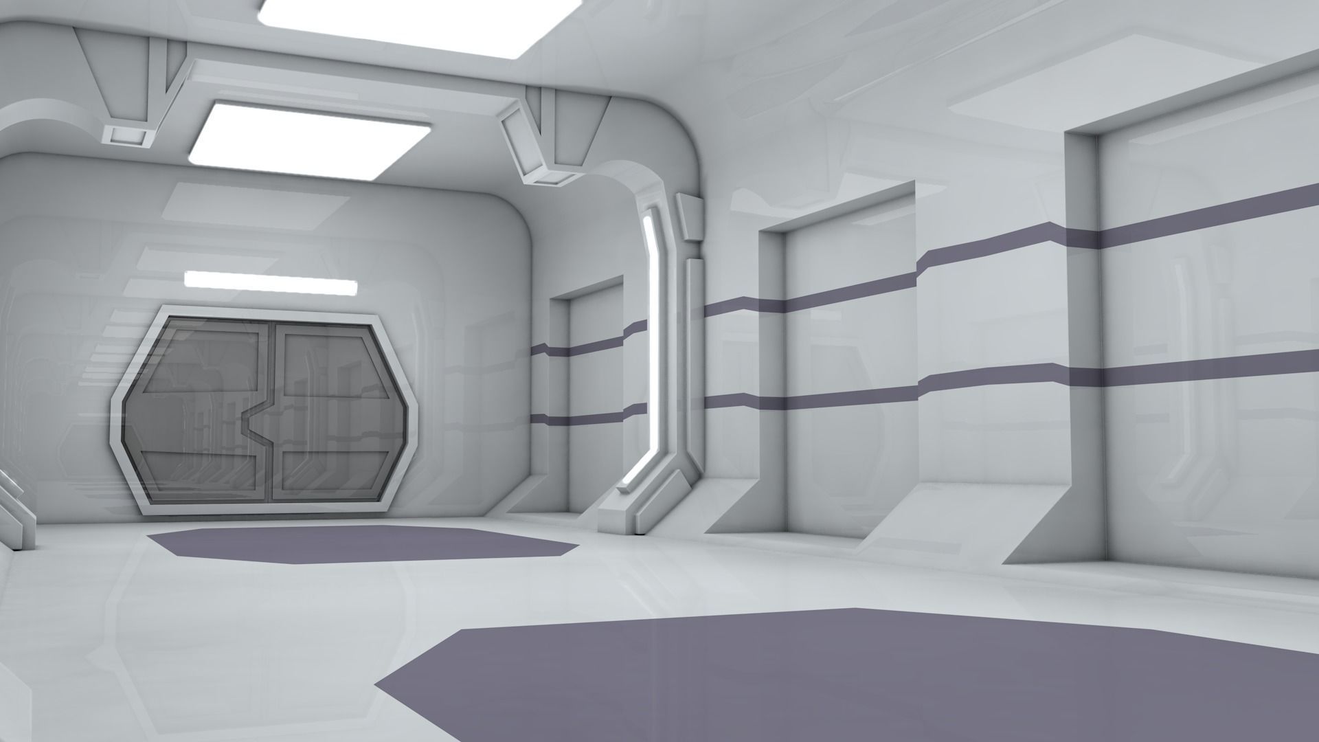 Sci Fi Corridor 3D model_5