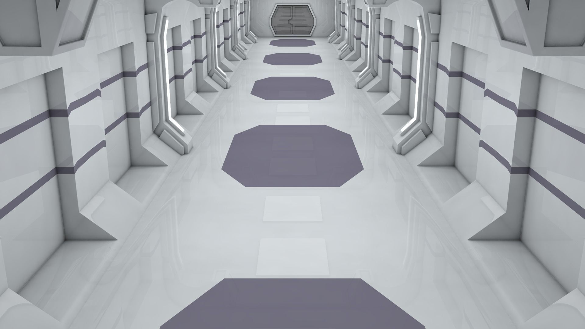 Sci Fi Corridor 3D model_1