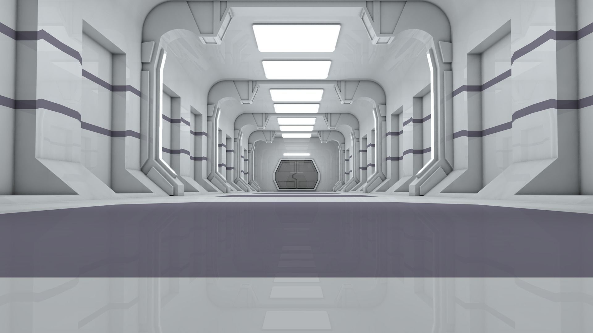 Sci Fi Corridor 3D model_6