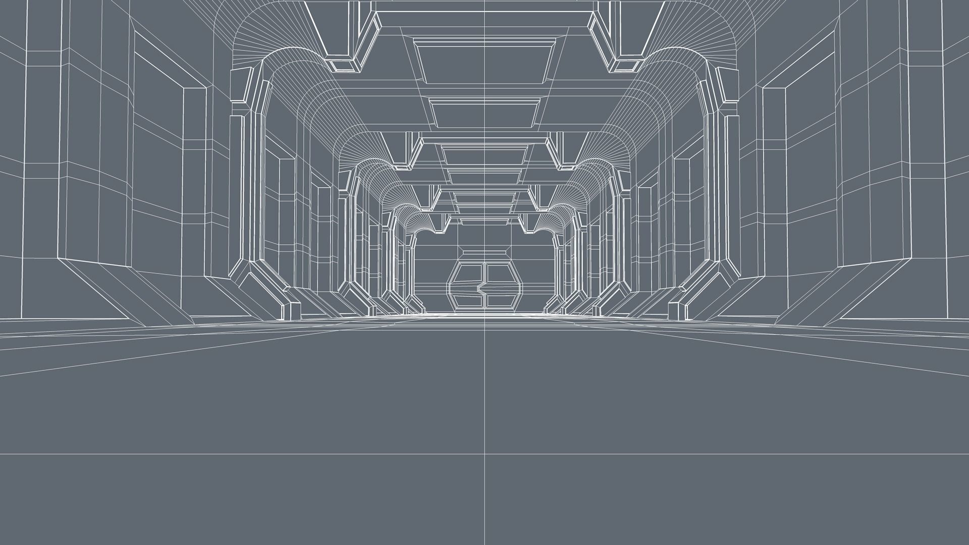 Sci Fi Corridor 3D model_14