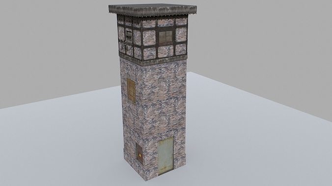 Old Electric Transformer Station 1 Low-poly 3D model