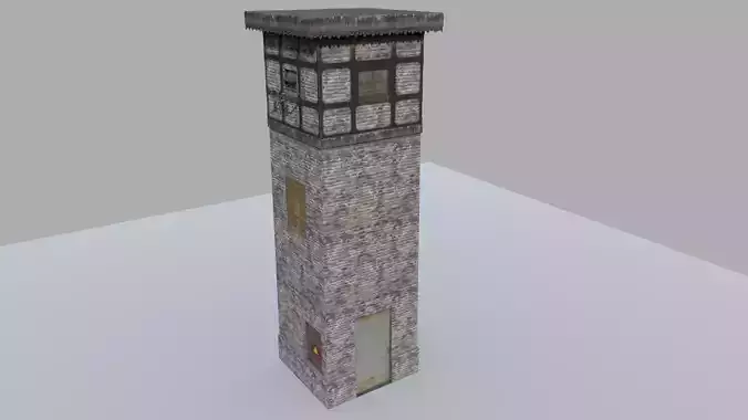 Old Electric Transformer Station 1 Low-poly 3D model