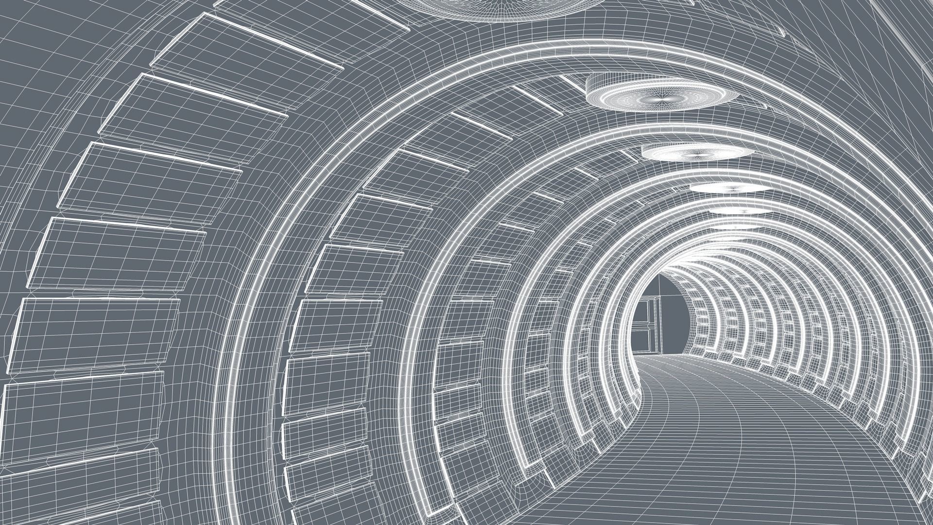 Sci Fi Tunnel 3D model_17