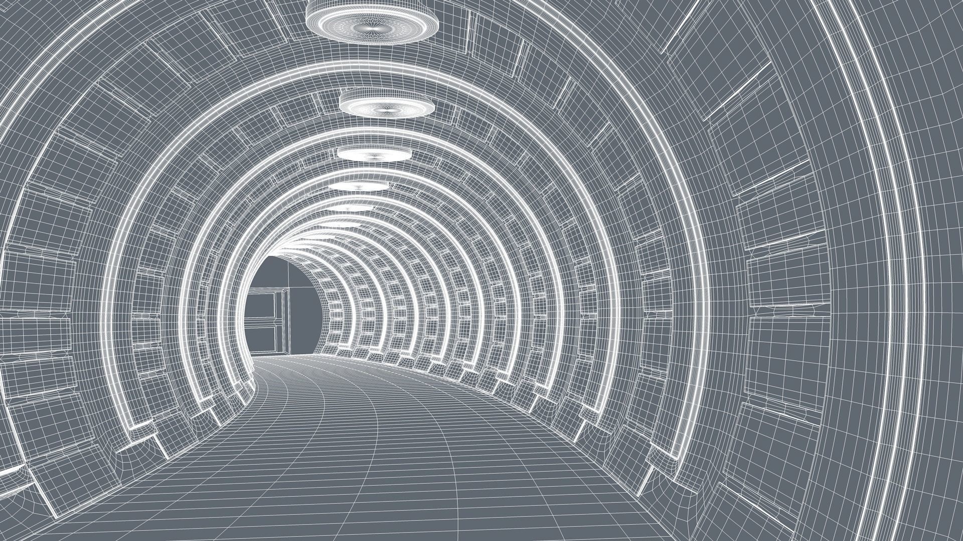 Sci Fi Tunnel 3D model_14