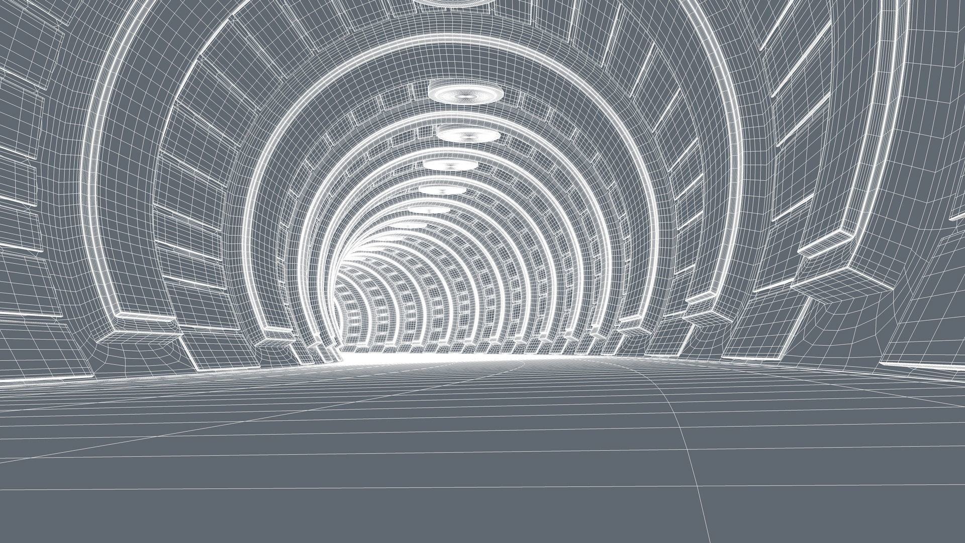 Sci Fi Tunnel 3D model_13