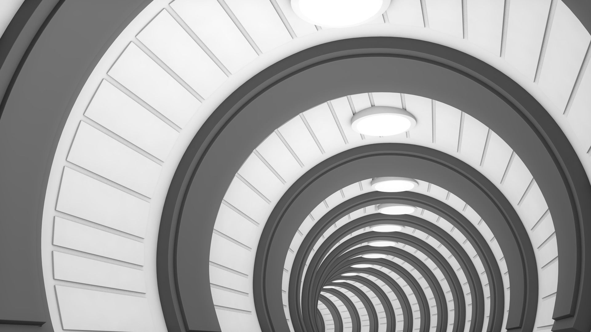 Sci Fi Tunnel 3D model_1