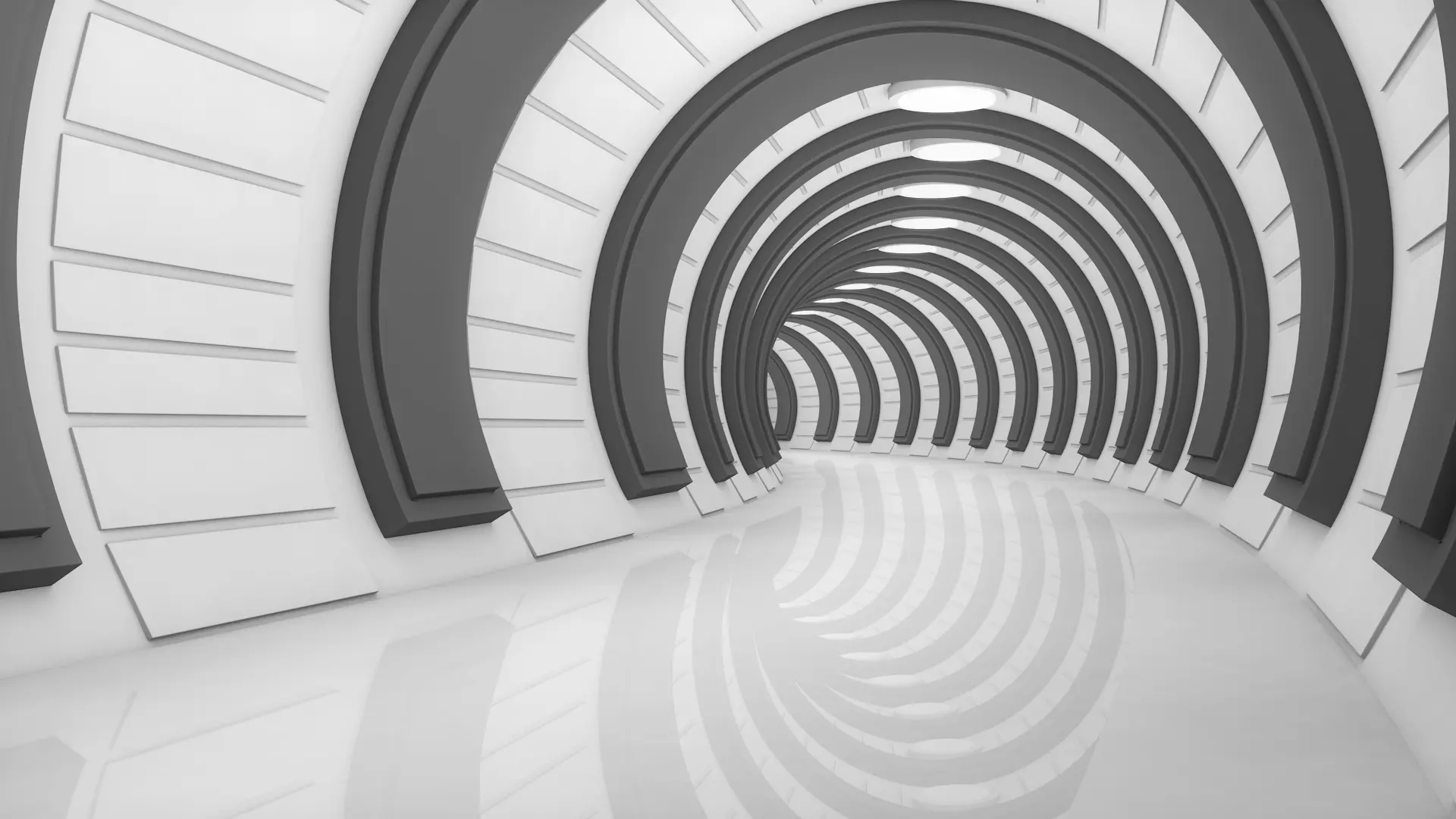 Sci Fi Tunnel 3D model_0