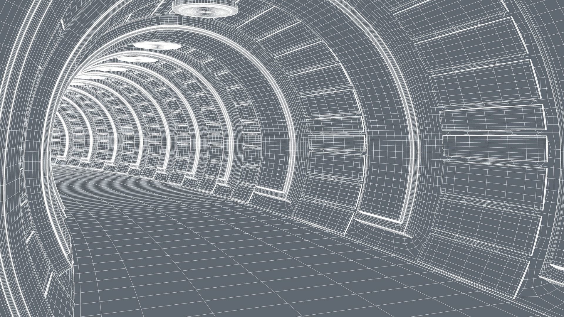 Sci Fi Tunnel 3D model_12
