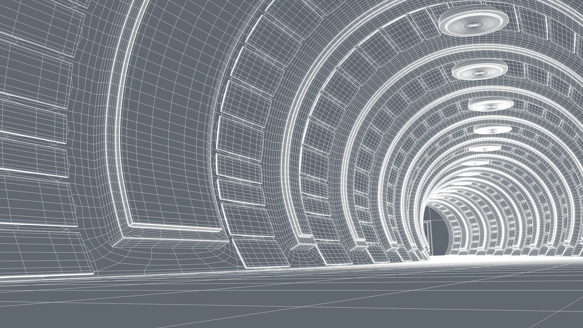 Sci Fi Tunnel 3D model_16