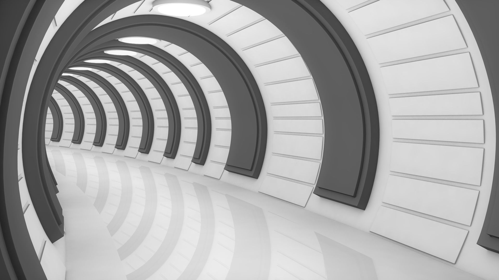 Sci Fi Tunnel 3D model_3