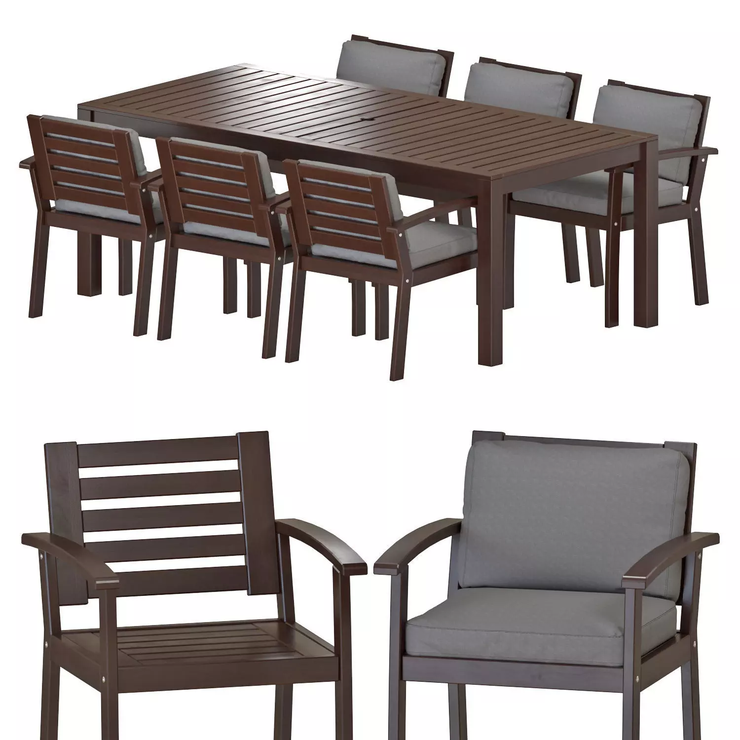 KLOVEN Table And Chair Set 01 3D model_0