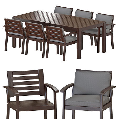 KLOVEN Table And Chair Set 01 3D model