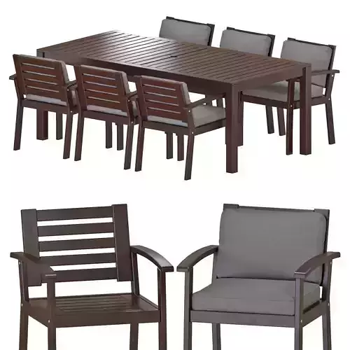  KLOVEN Table And Chair Set 01 3D model