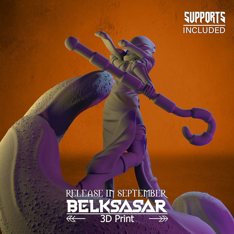 Sand Summoner Normal and Nude 3D print model_10