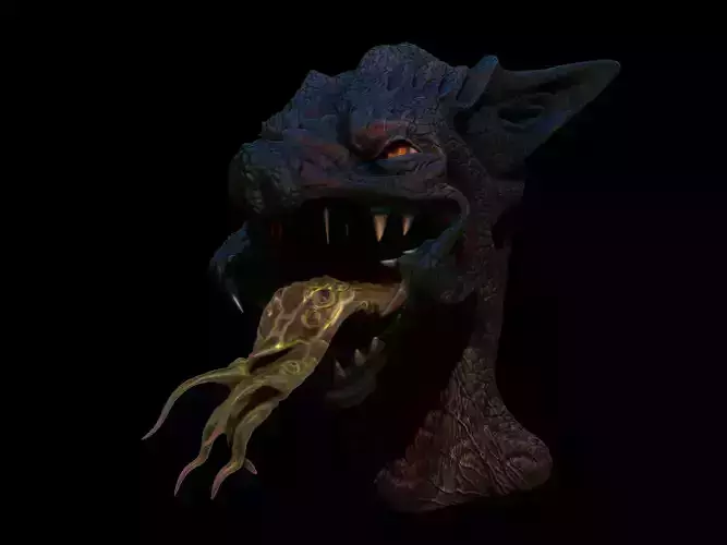 Creature demon head