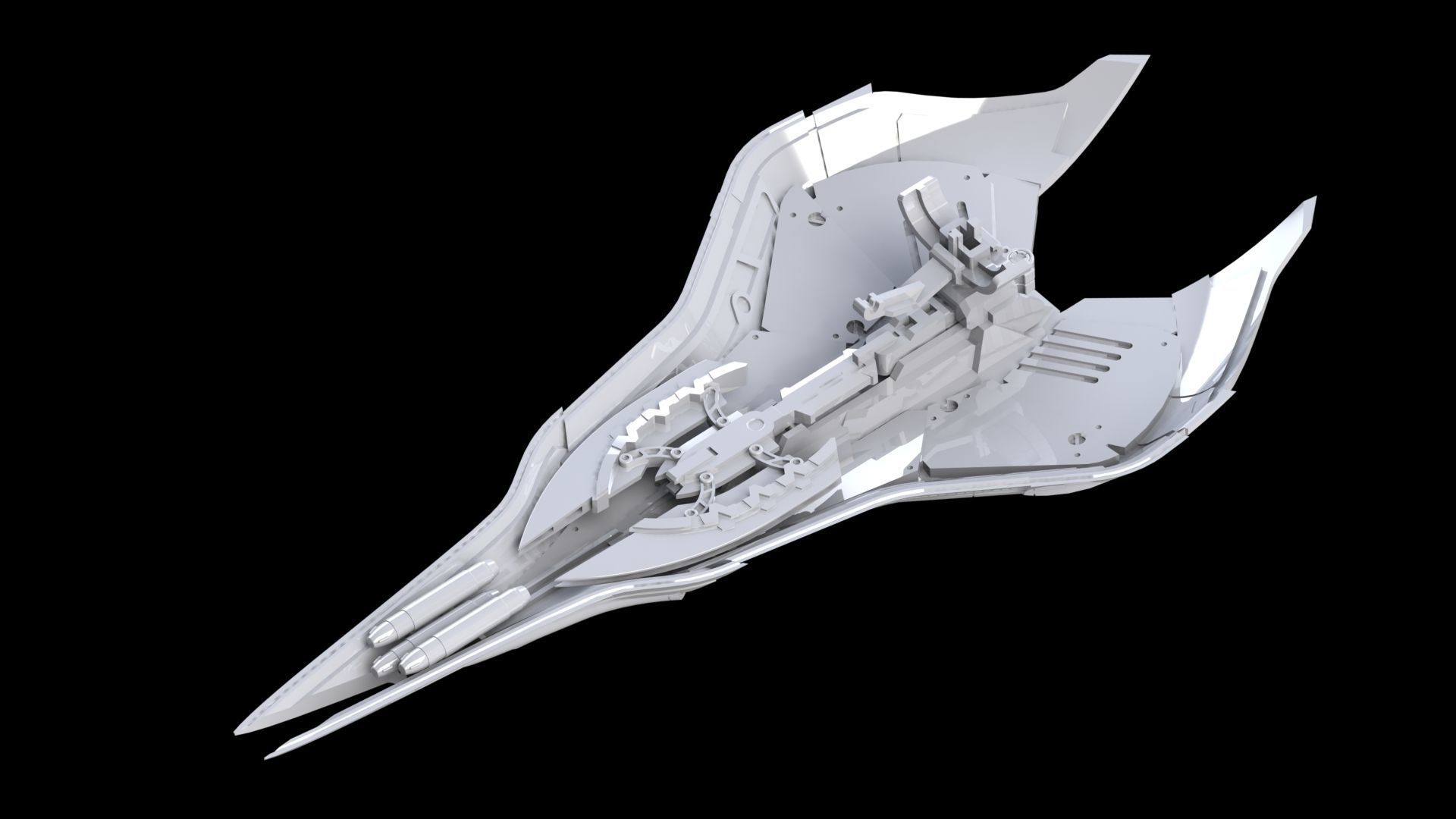 Shield and Beam Tomahawk for MG Sazabi Ver Ka 3D print model_9