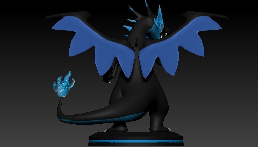 Pokemon Mega Charizard X 3D print model_9