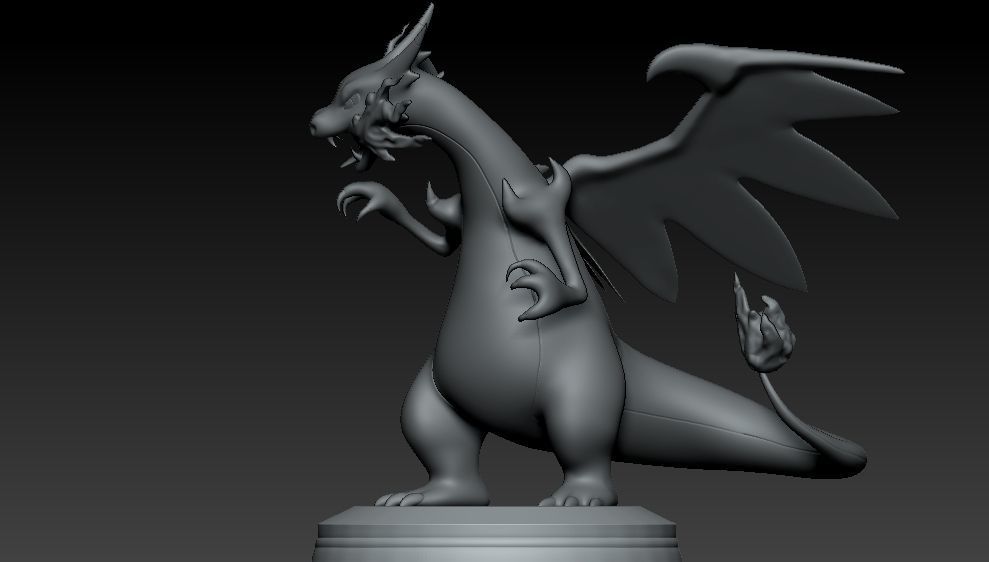 Pokemon Mega Charizard X 3D print model_12