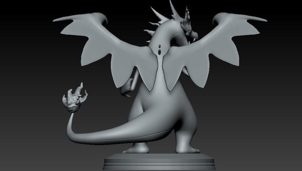 Pokemon Mega Charizard X 3D print model_10