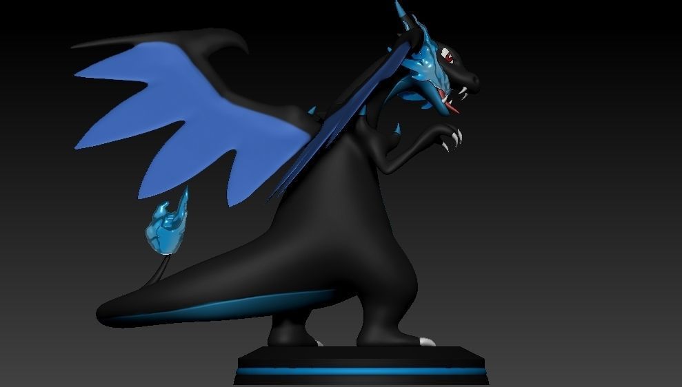 Pokemon Mega Charizard X 3D print model_7