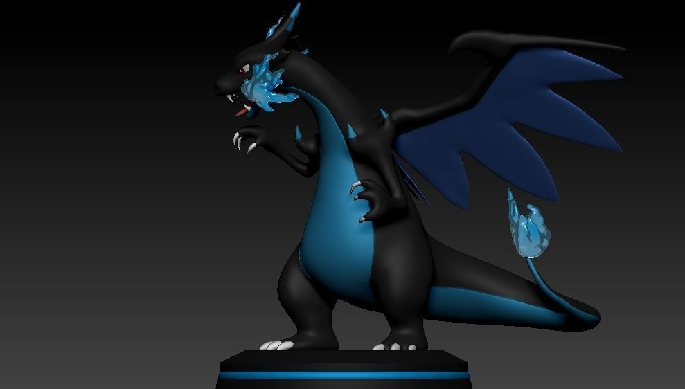 Pokemon Mega Charizard X 3D print model_11