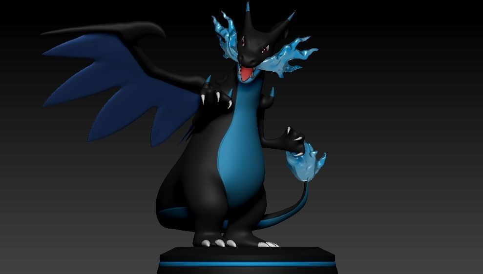 Pokemon Mega Charizard X 3D print model_5