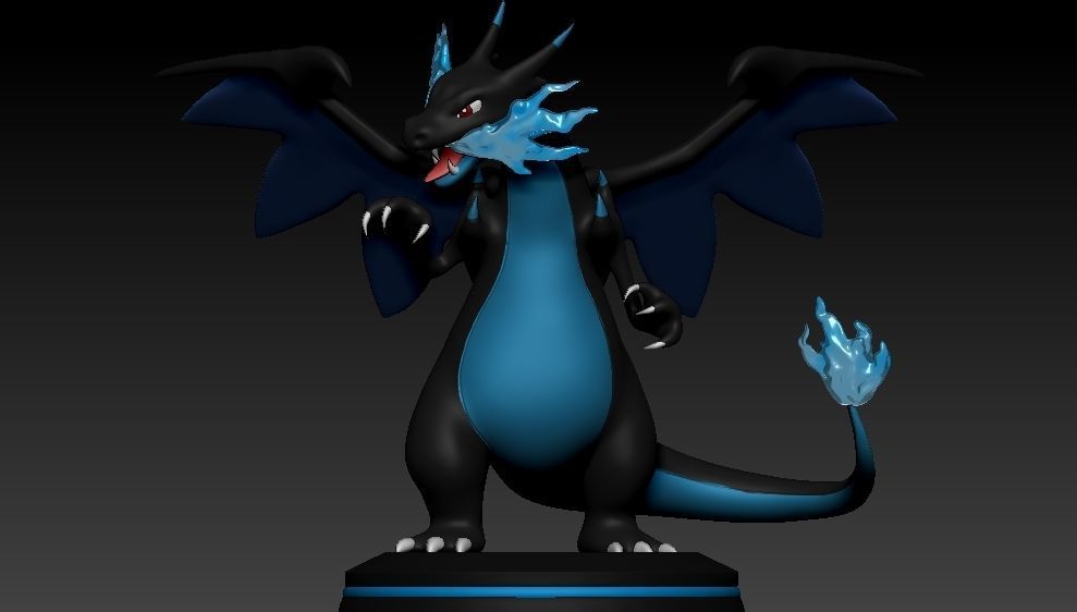 Pokemon Mega Charizard X 3D print model_1